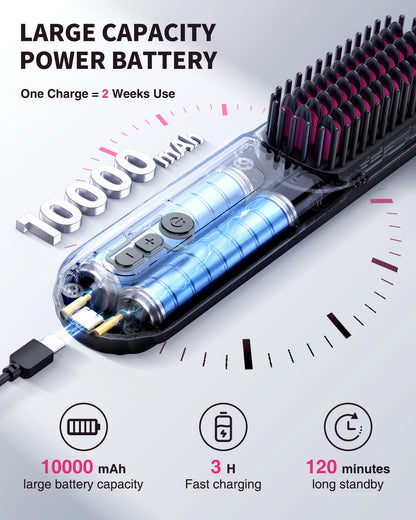 BOPCAL Cordless Hair Straightener Brush
