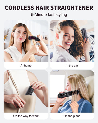 BOPCAL Cordless Hair Straightener Brush
